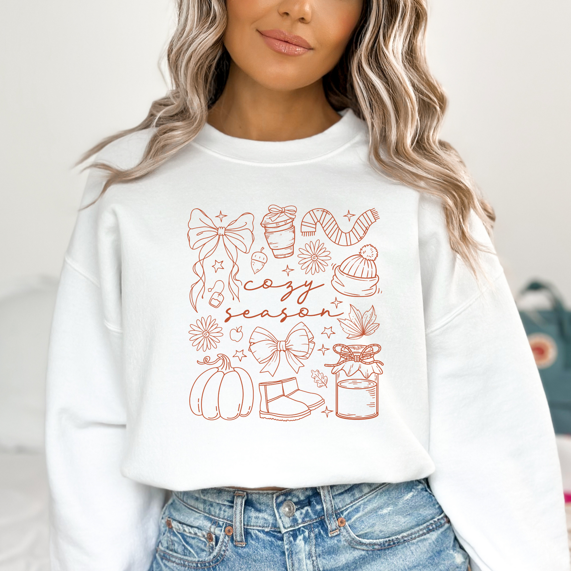 Cozy Season Crewneck White